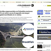 Movidas empresariales en Colombia crecieron 82% en valor y ya es el segundo con mayor capital movilizado en A. Latina
